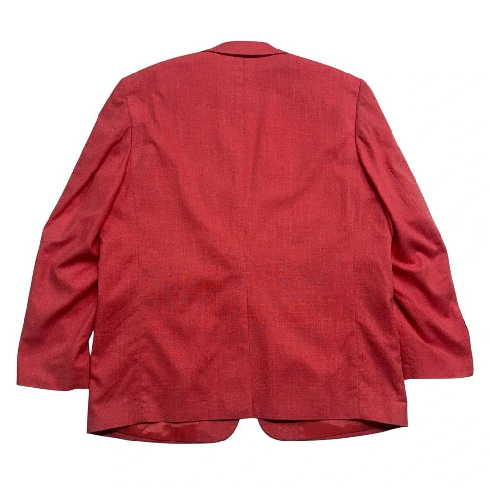 vtv Coral Pink‎ Blazer 44R Jacket Sport Suit Coat Linen Rayon Lightweight Mens